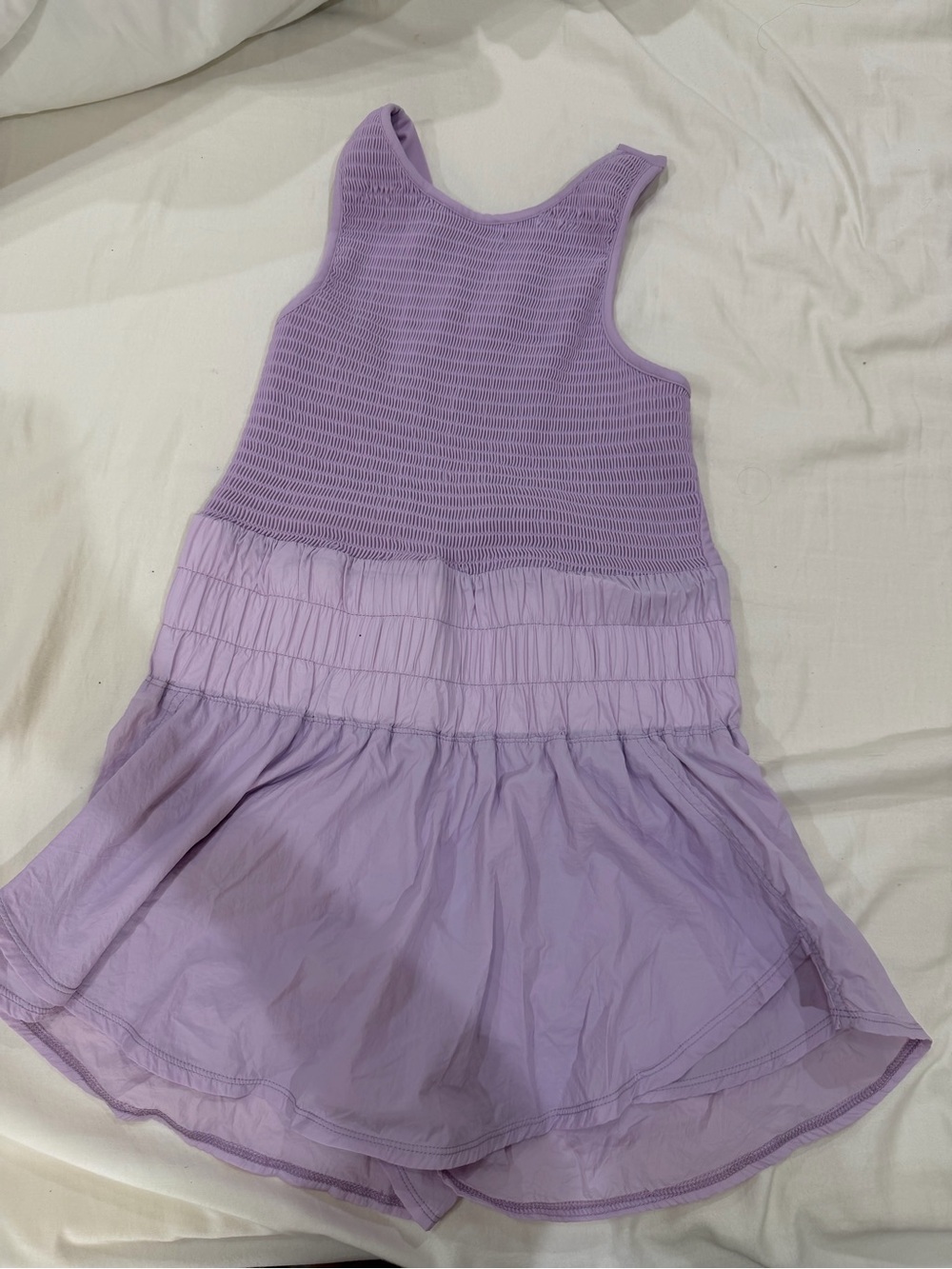 Lavender Activewear Tank Dress with built in shorts NWT